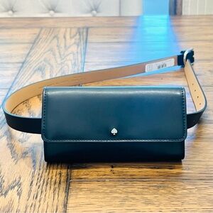 NWT KATE SPADE Black Leather Belt Bag